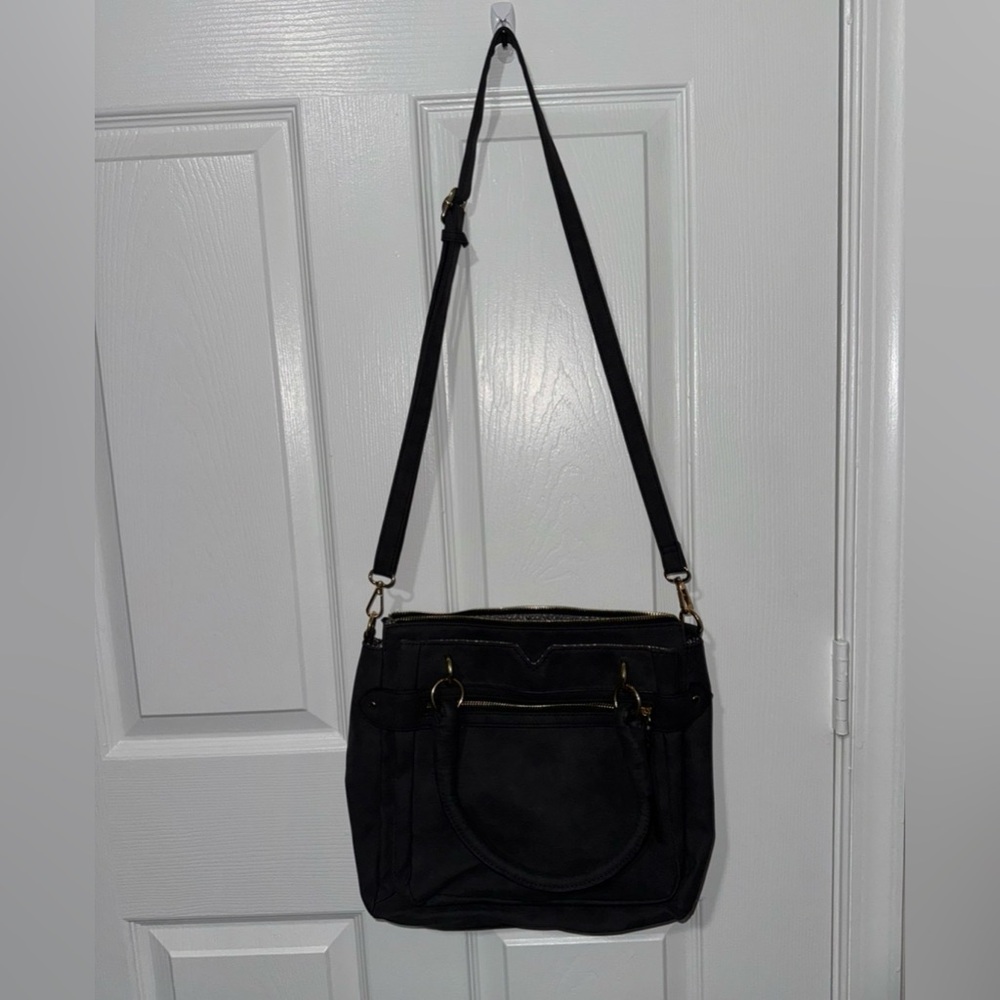 VR NYC (Target) charcoal grey suede crossbody bag